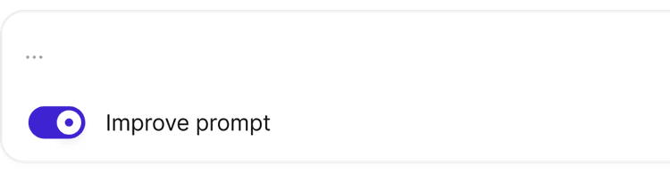 Prompt Enhancement preview